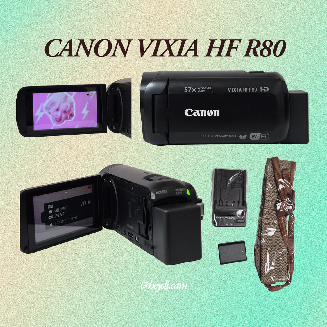 캐논 빅시아 CANON VIXIA HF R80 매트블랙 상품이미지2