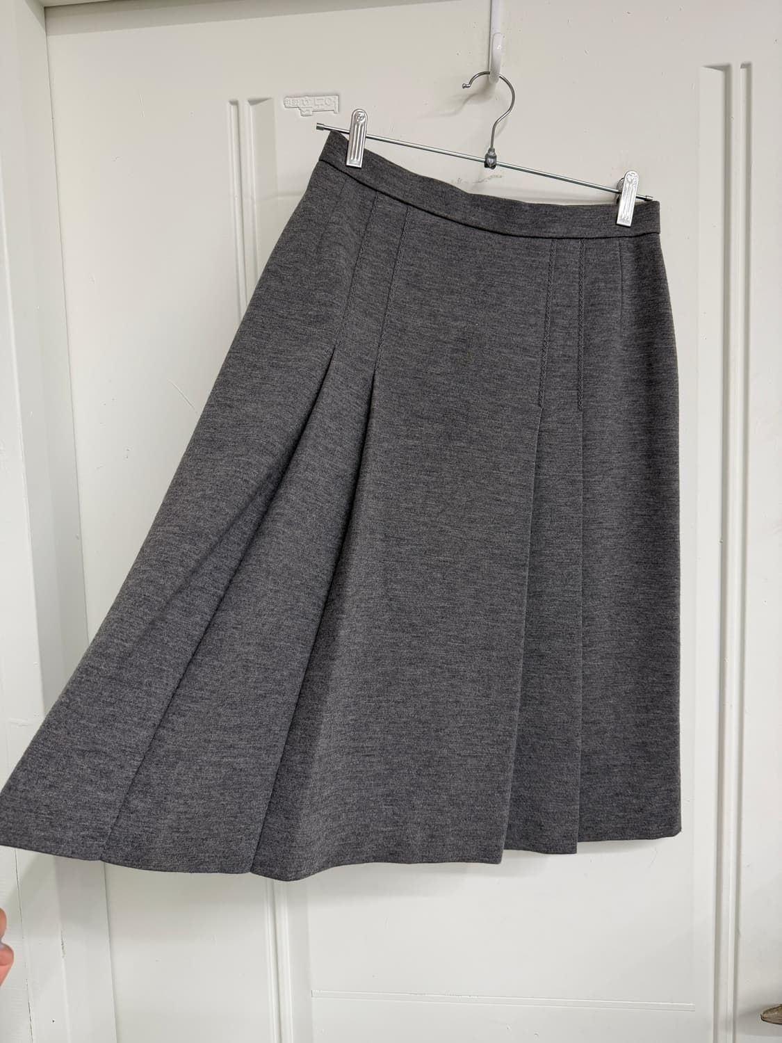 일본빈티지 그레이 핀턱 플리츠 미디스커트 상품이미지7