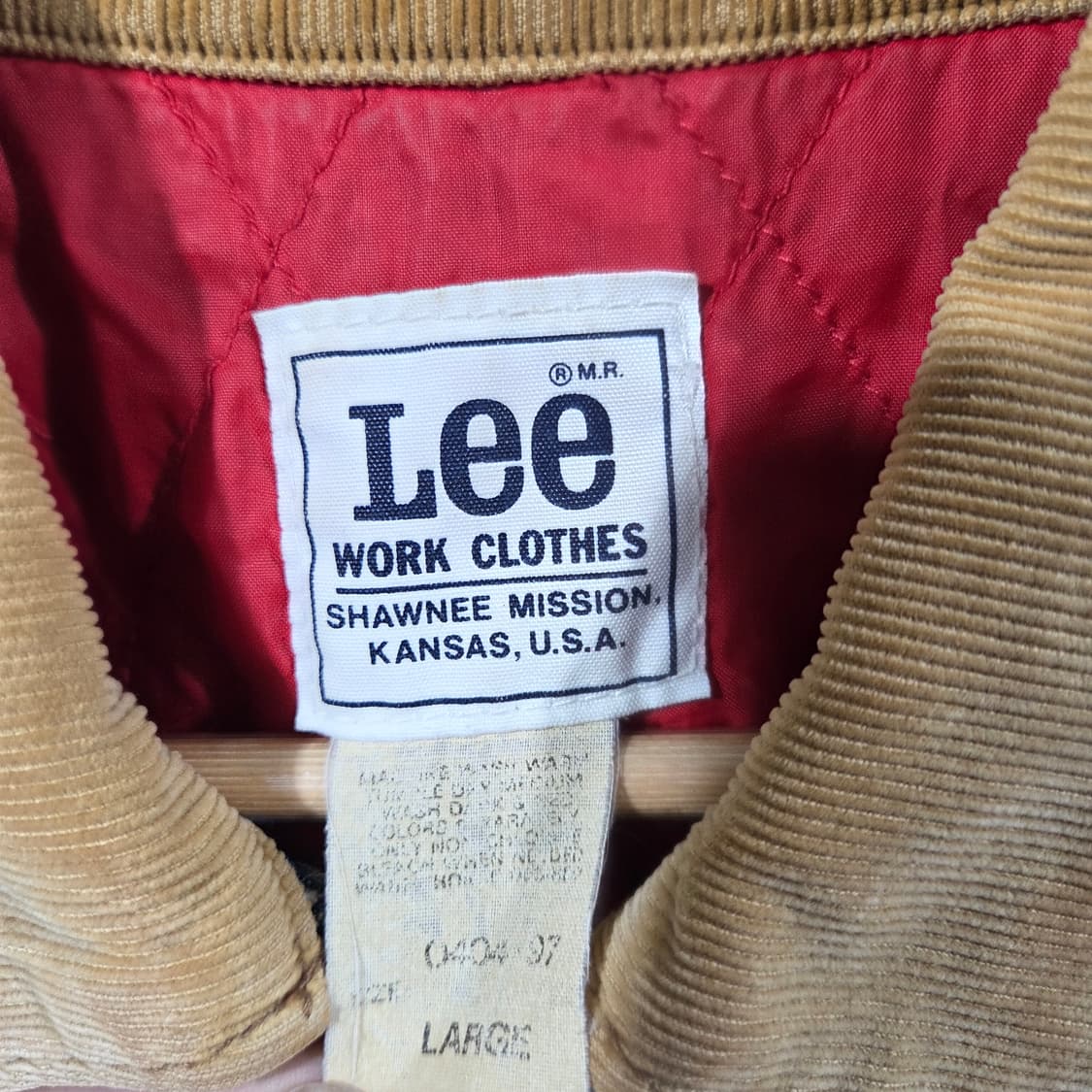 [Lee] 리 워크 클로스 코듀로이 카라 191-LB 복각 데님자켓 상품이미지5