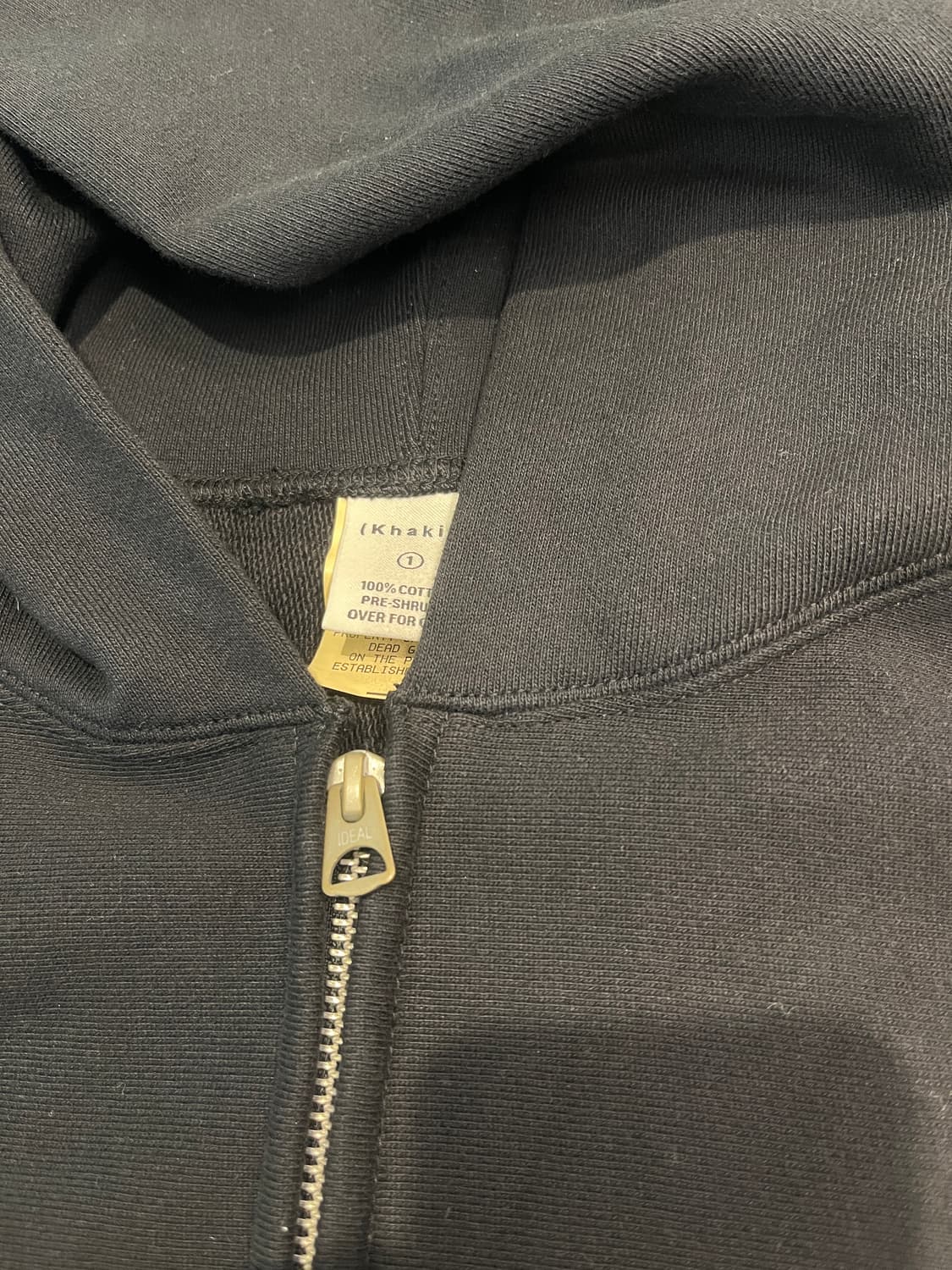 khakis 카키스 오리지널 후드집업 블랙 S 상품이미지1