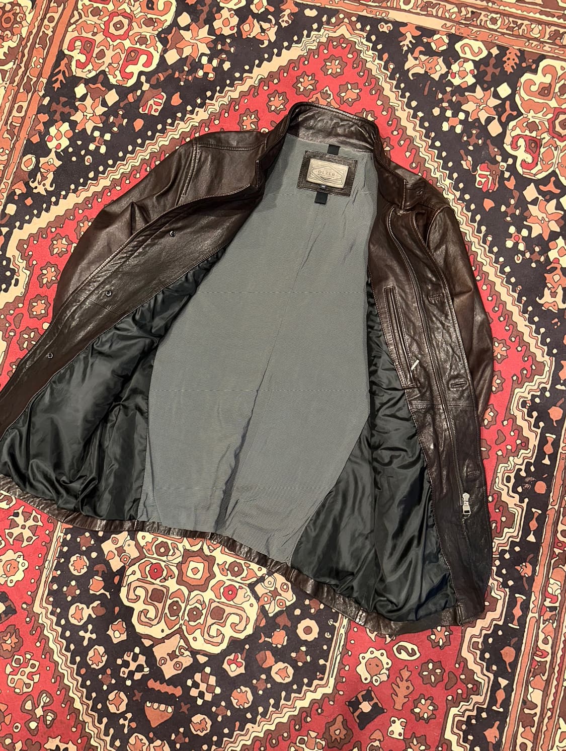 ( L-XL ) 올젠 가죽자켓 레더자켓 워크웨어 아메카지 가죽카코트 상품이미지4