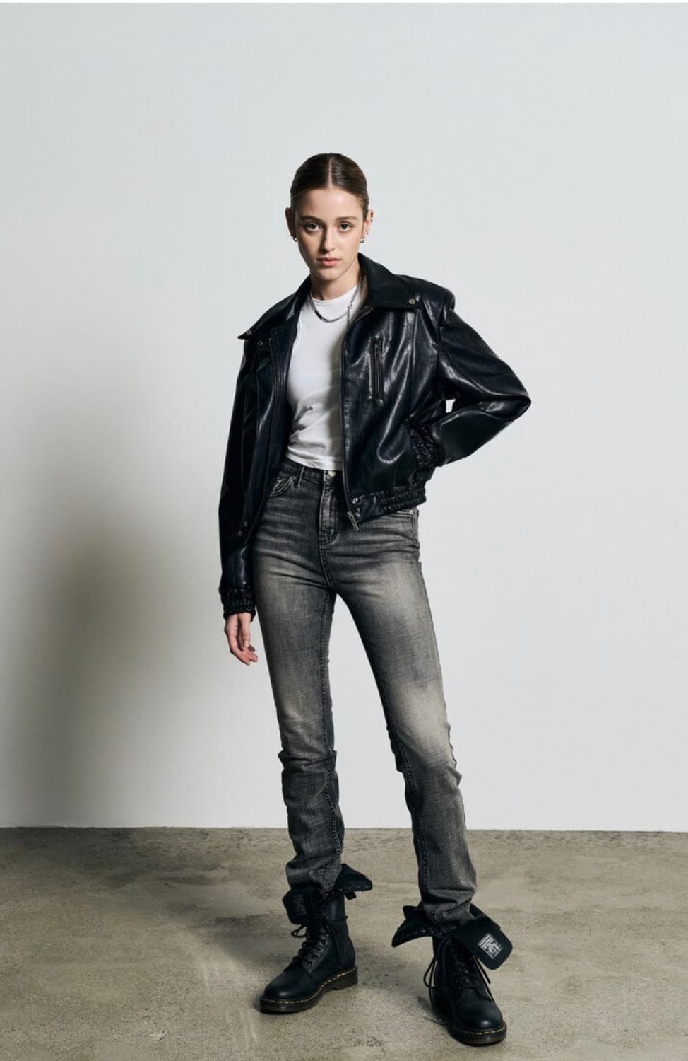 보헤미안서울 스트레이트 팬츠 그레이 S 상품이미지1