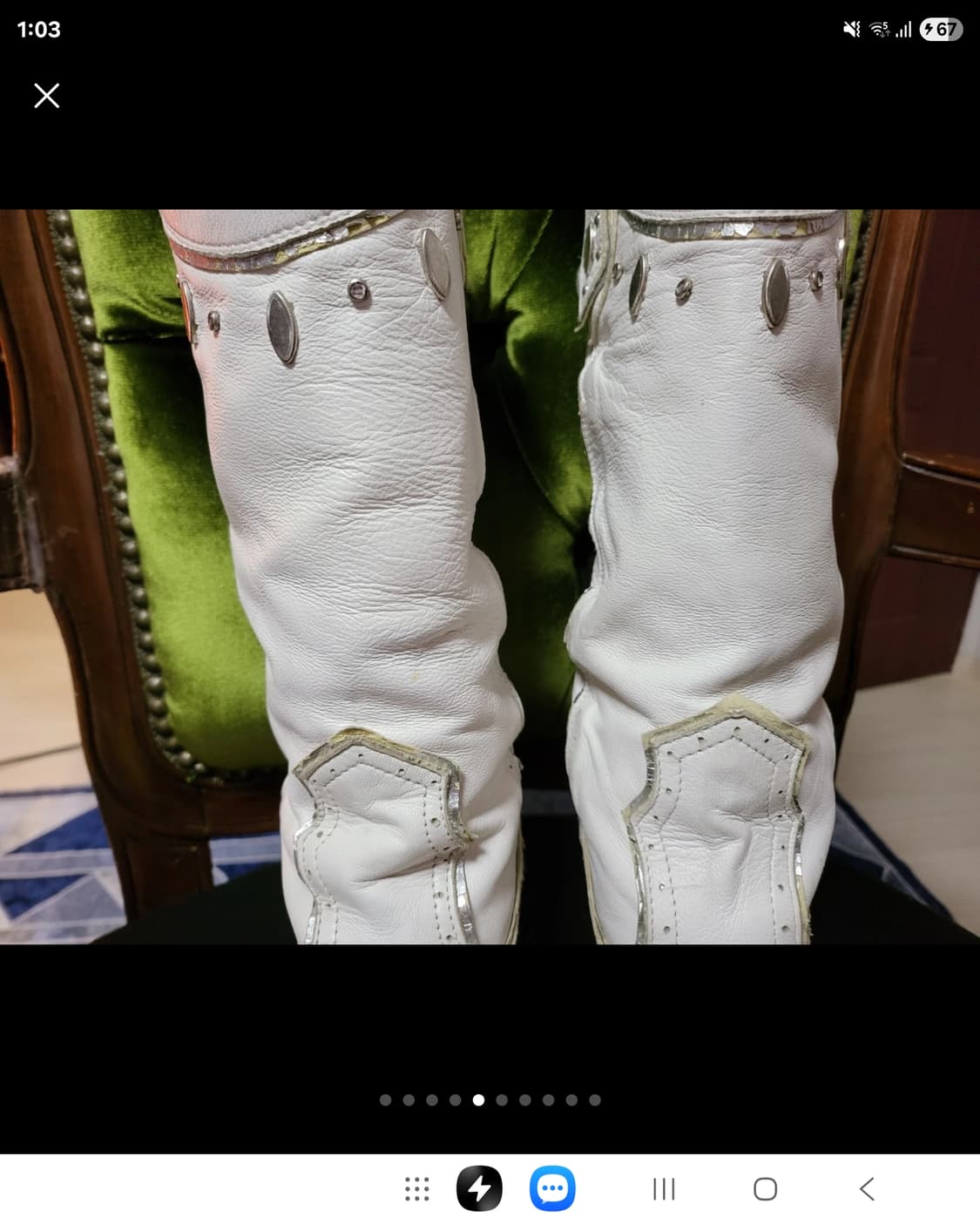 백화점구입 에고이스트 양가죽 스터드 웨스턴 부츠 상품이미지6