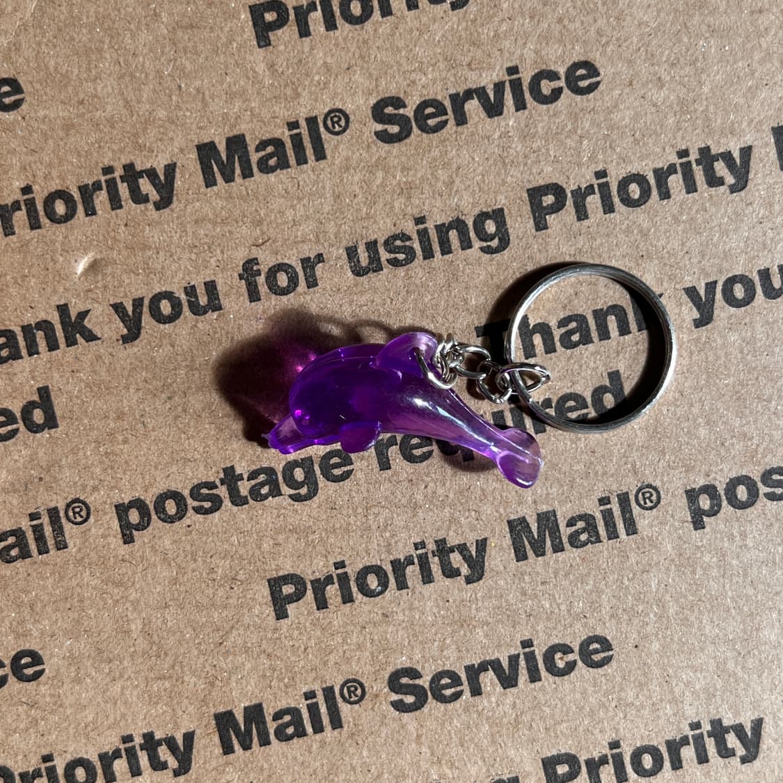 90s vtg Purple Dolphin Keyring 상품이미지1