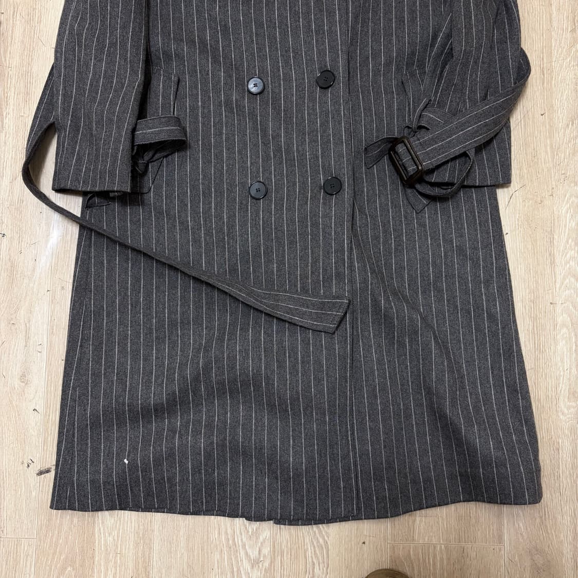 잇미샤 여성 스트라이프 더플 트렌치코트 88-165  상품이미지3