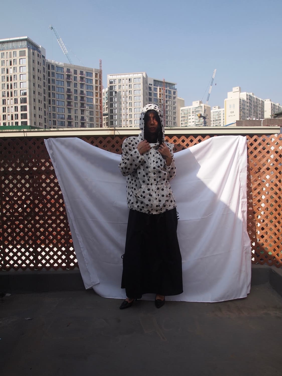 빈티지 도트 윈드브레이커 상품이미지2