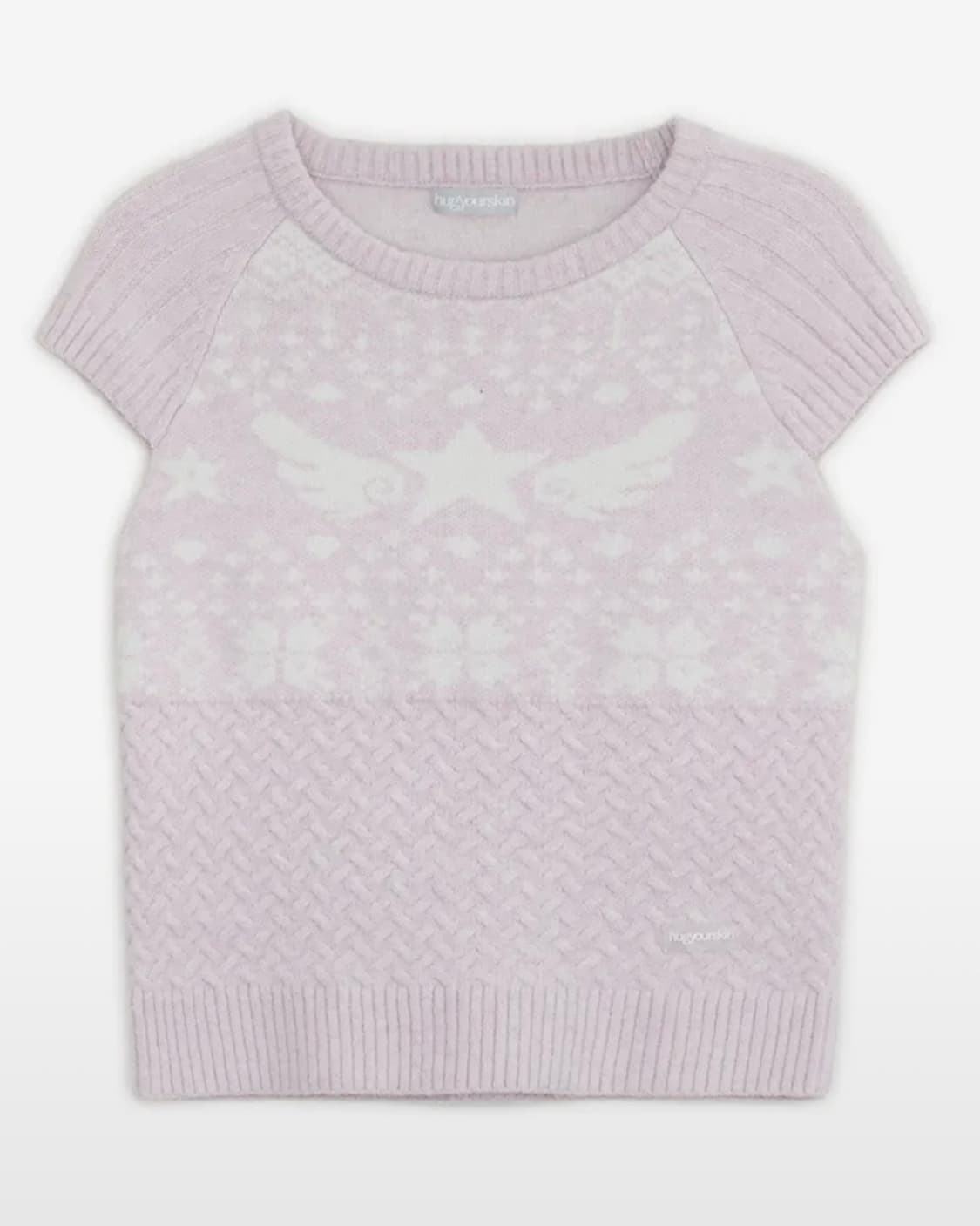 허그유어스킨 스타윙니트탑 핑크 코이세이오쓰리타임즈드라이로즈낫유어아이당클럽 상품이미지1