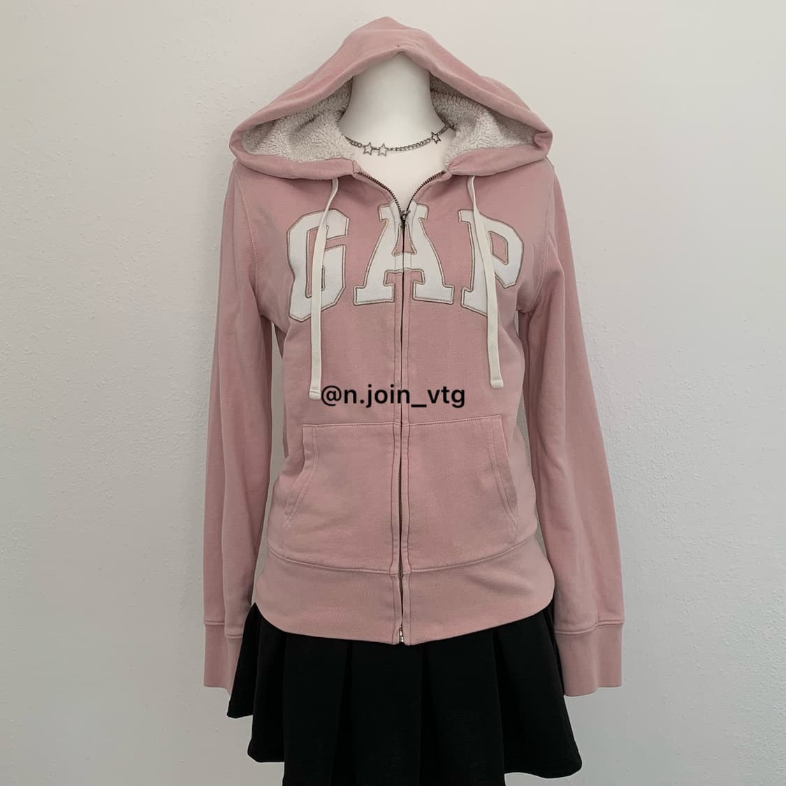 갭 뮤트핑크 양털 뽀글이 후드집업 상품이미지1