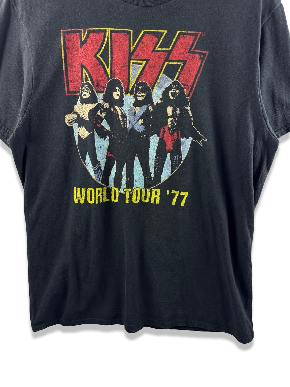 KISS World Tour '77'그래픽 밴드티셔츠2115 상품이미지3