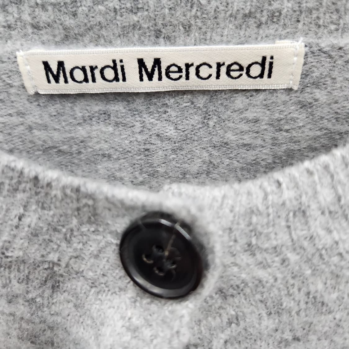 마르디메크르디 플라워 로고 자수 가디건 S 상품이미지4