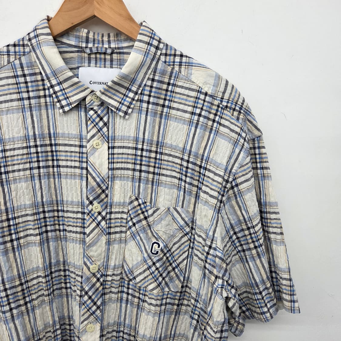 커버낫 체크 반팔 셔츠 남XL 상품이미지3