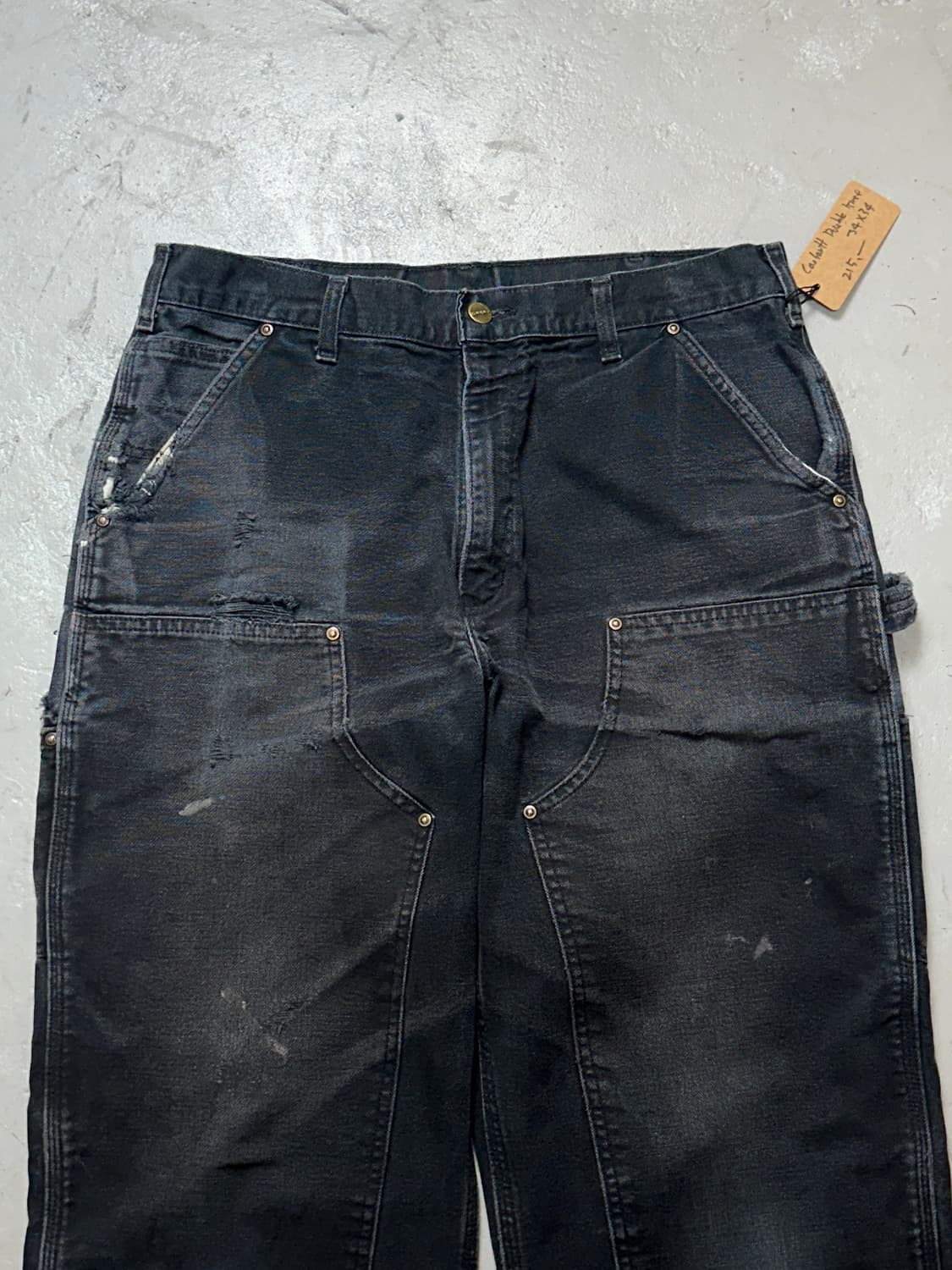 OG 칼하트 B136 더블니 블랙 칼하트 썩블니 워크팬츠 상품이미지5