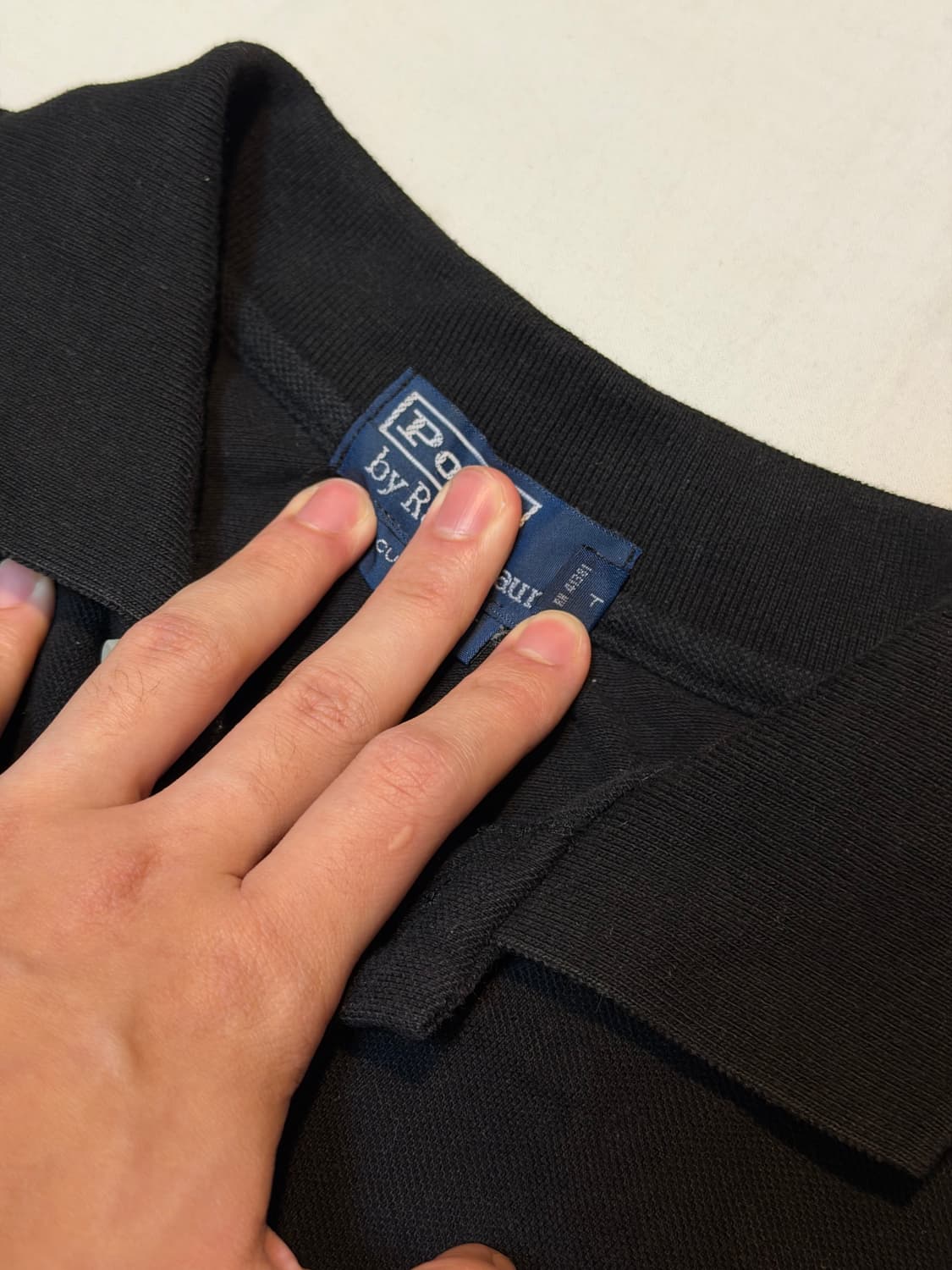 폴로 랄프로렌 빅포니 롱슬리브 카라티 블랙 상품이미지3