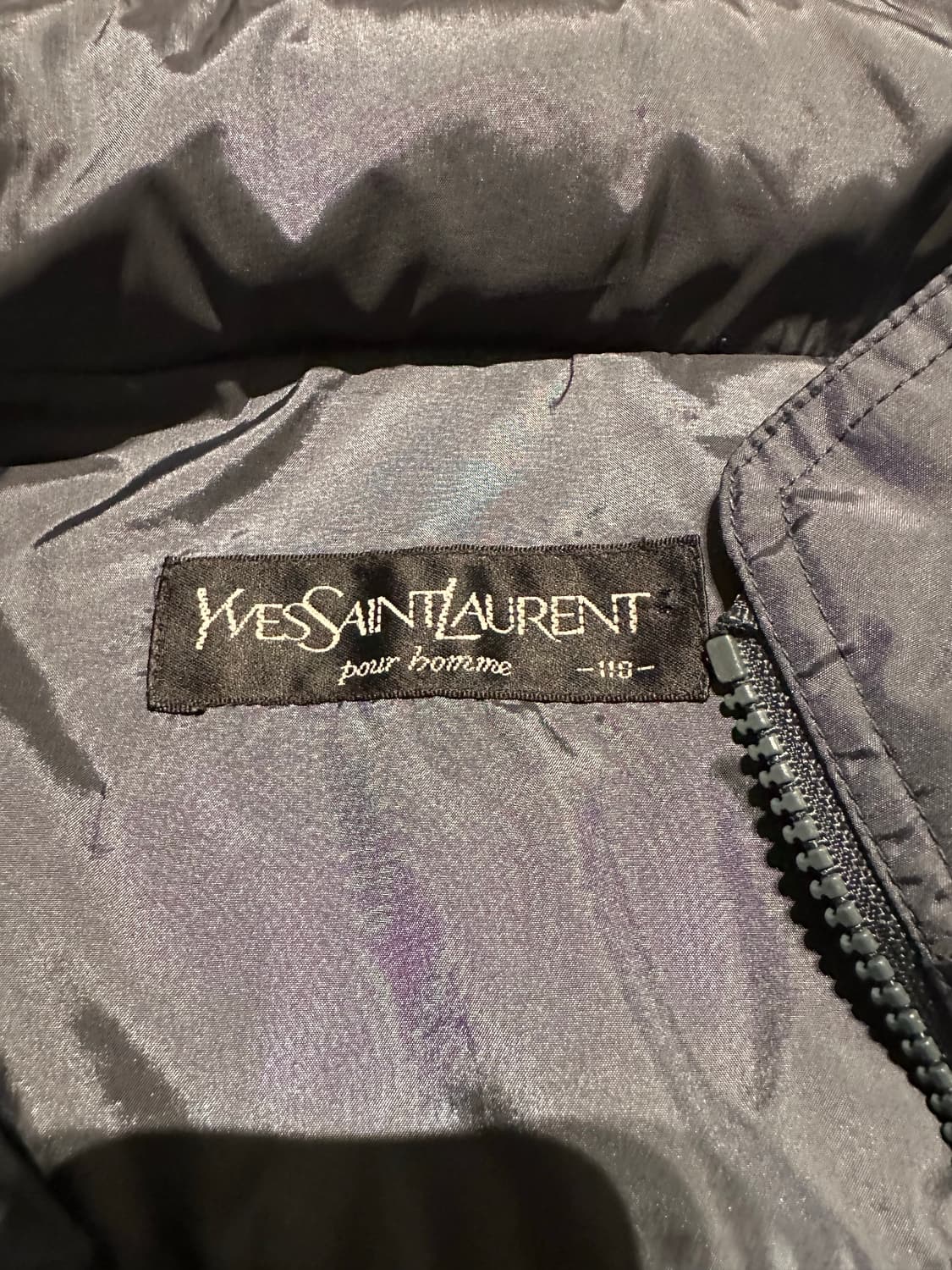 00s YSL 입생로랑 차콜 백로고 블루종 110 상품이미지5