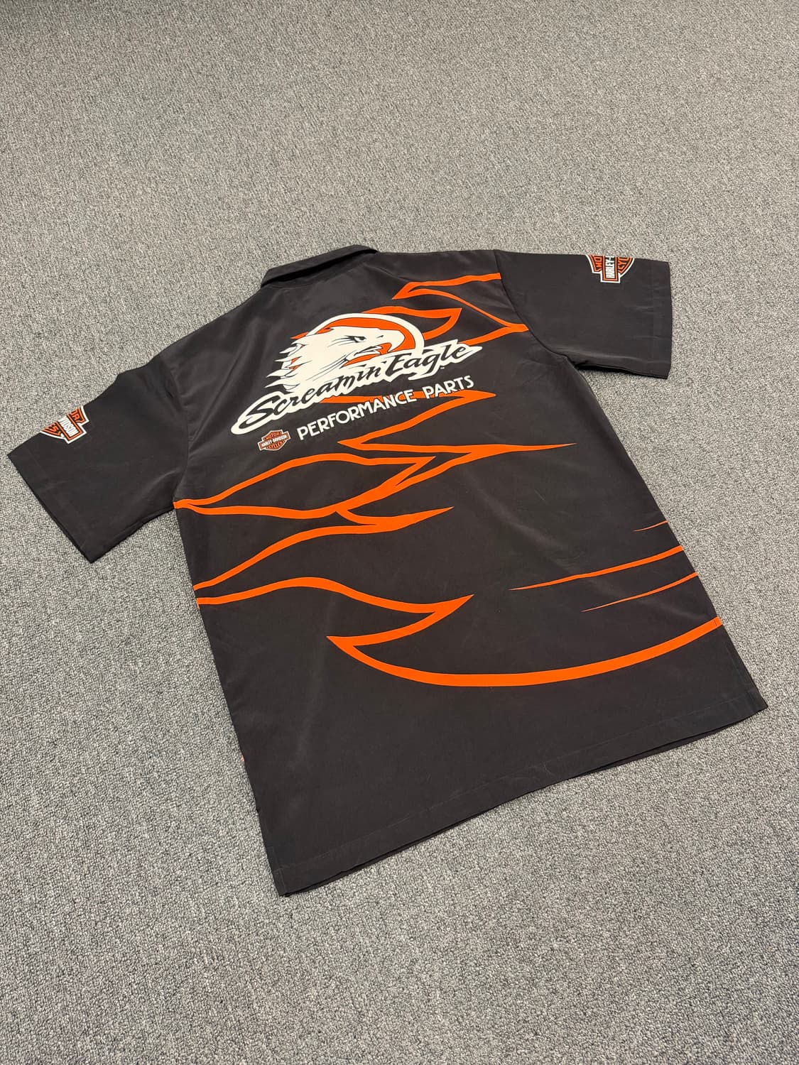 M) 할리데이비슨 빈티지 스크리밍 이글 빅 로고 반팔 셔츠 상품이미지4