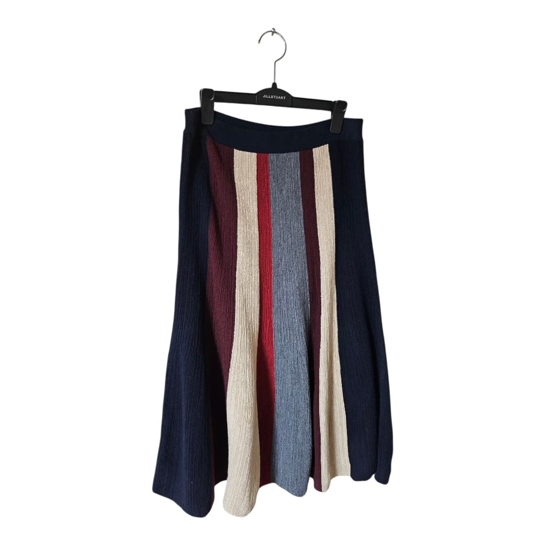 헤지스 니트 플리츠 미디 스커트 55 | 배색 스트라이프 상품이미지7