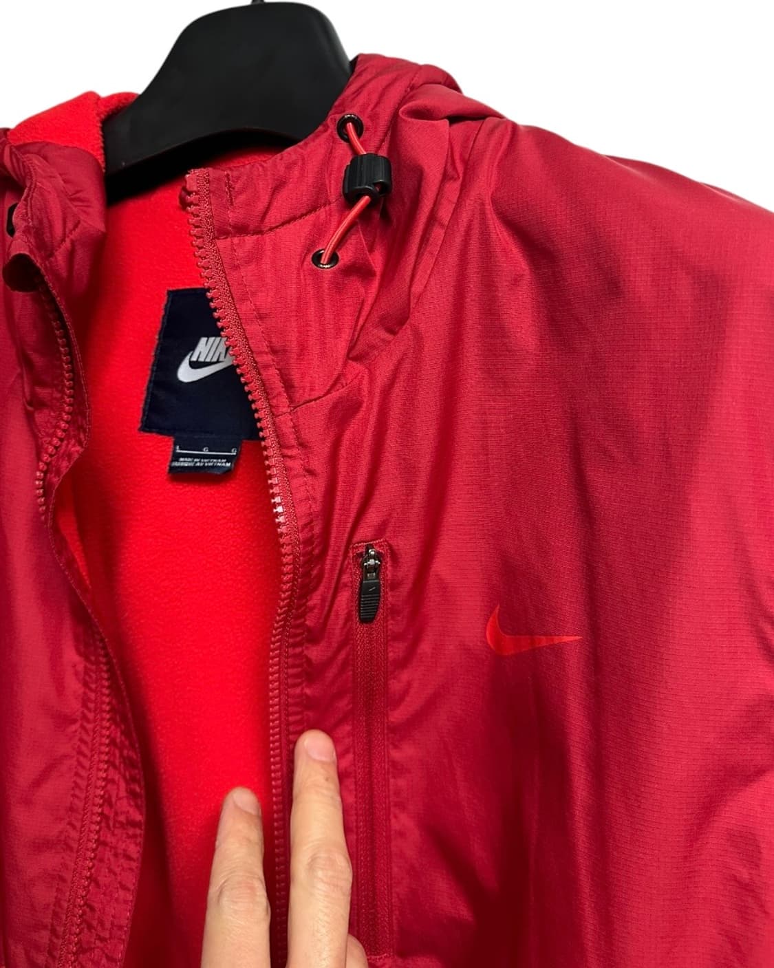 나이키(NIKE) 레드 바람막이 후드 자켓 L 상품이미지5