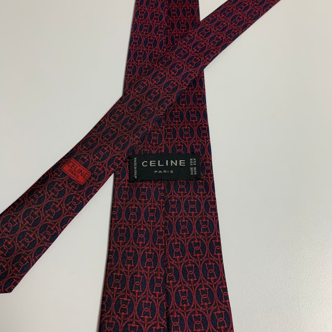 셀린느(CELINE) 심플로고 기하학적패턴 명품넥타이 A+등급 8.9cm 상품이미지5