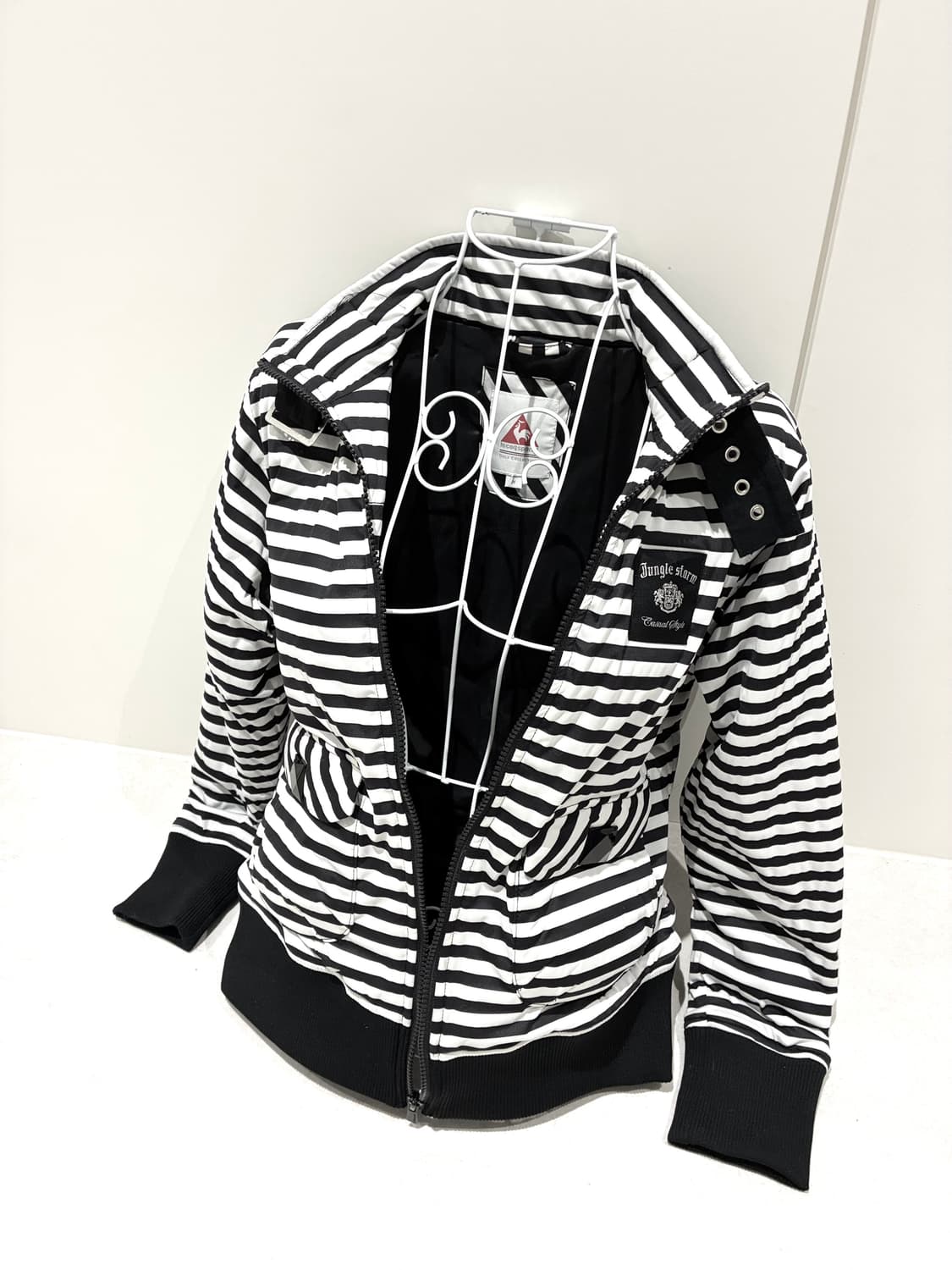 펑크 넥버클 포켓 패딩집업 상품이미지4