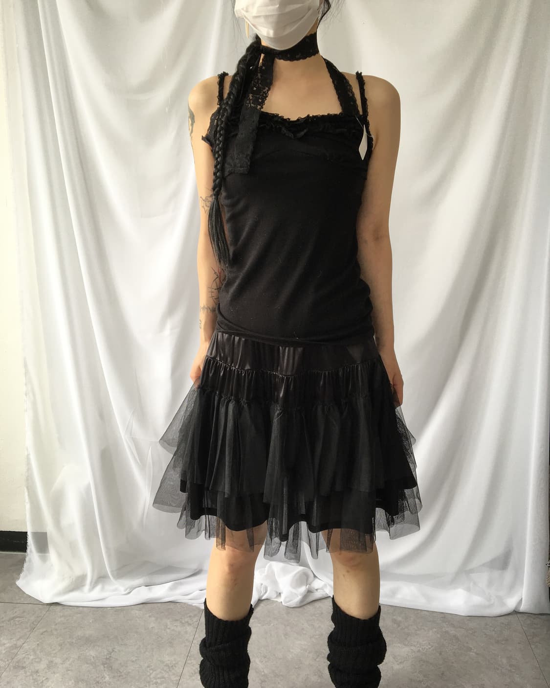 Lace tied point sleeveless 상품이미지1