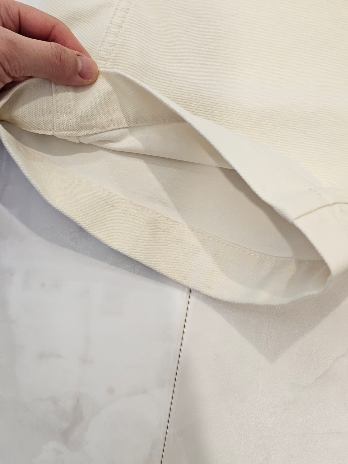 쿨거택포) 유니클로 저지배럴레그팬츠 오프화이트 S 상품이미지8