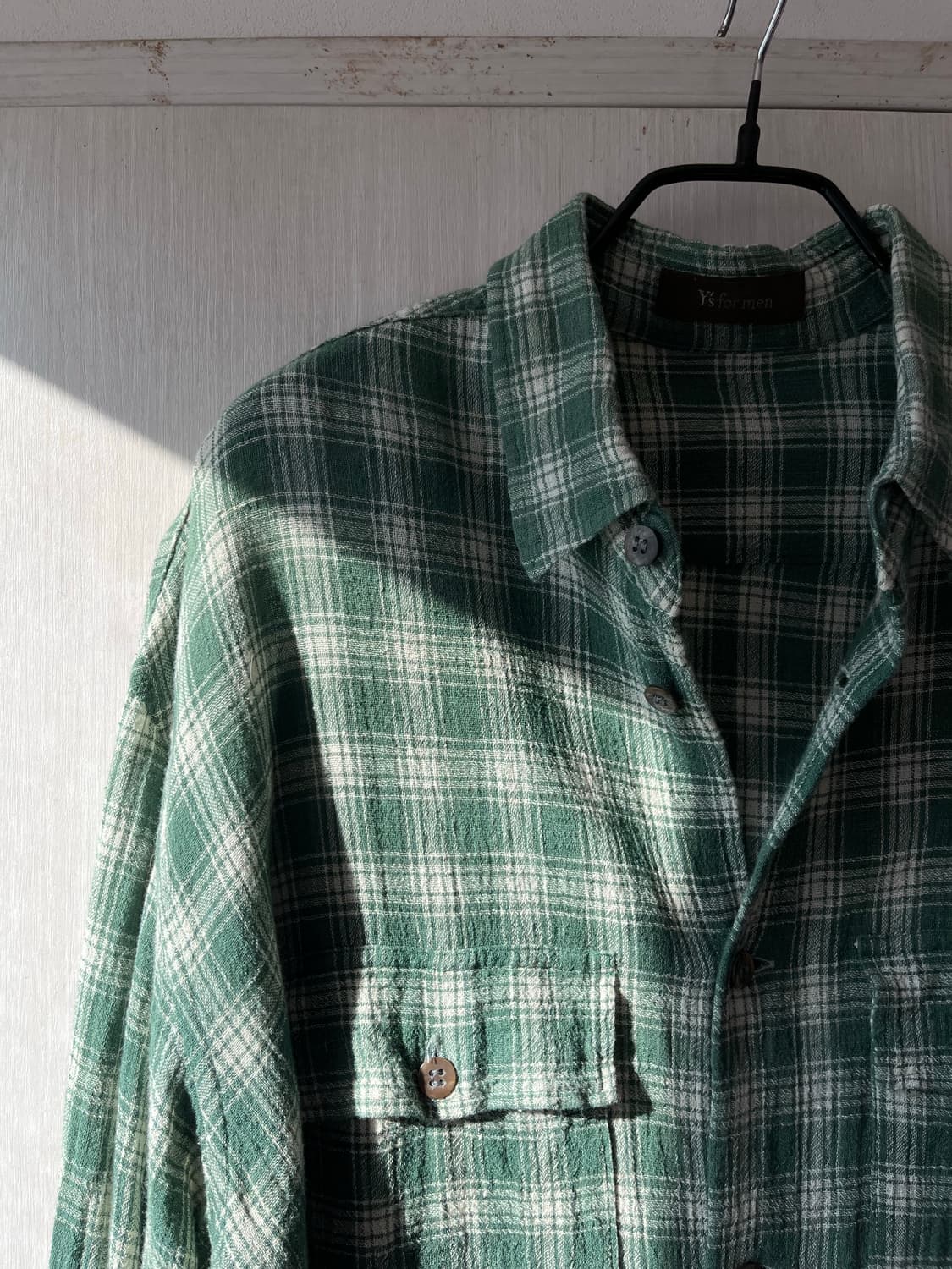 요지야마모토 거즈 패턴 코튼 셔츠 상품이미지4