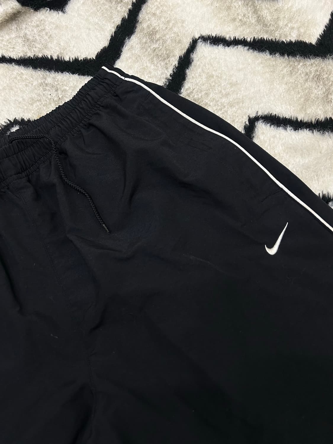 [L]나이키 올드스쿨 스우시 우븐 팬츠/블랙 상품이미지1