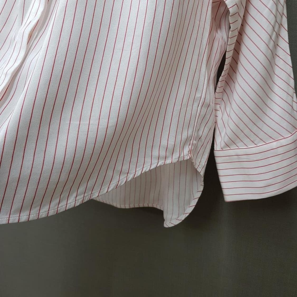 MAJE 마쥬  스트라이프 배색 셔링 블라우스 2사이즈 상품이미지4