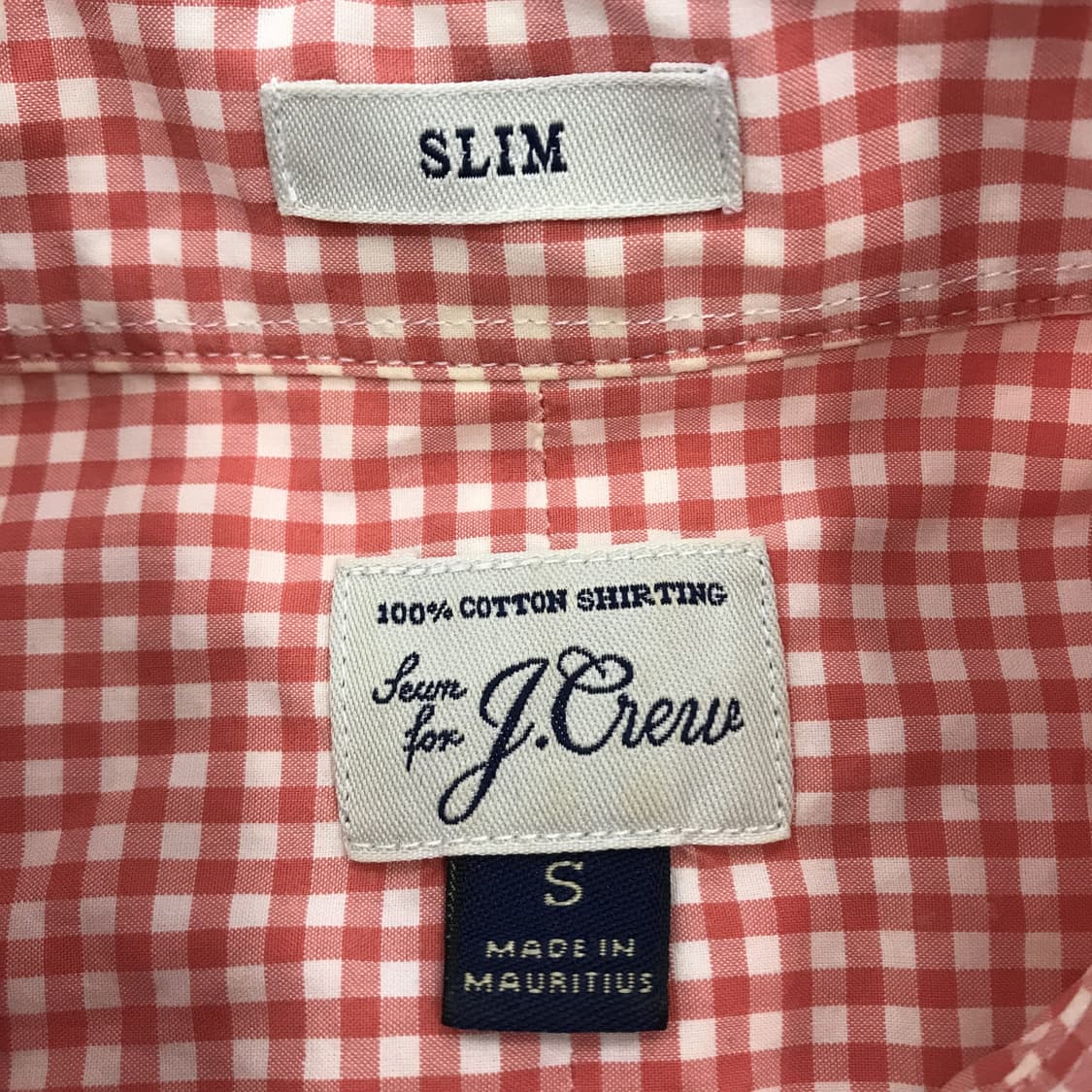 J.CREW 제이크루 오렌지 깅엄체크셔츠 [S] 상품이미지5