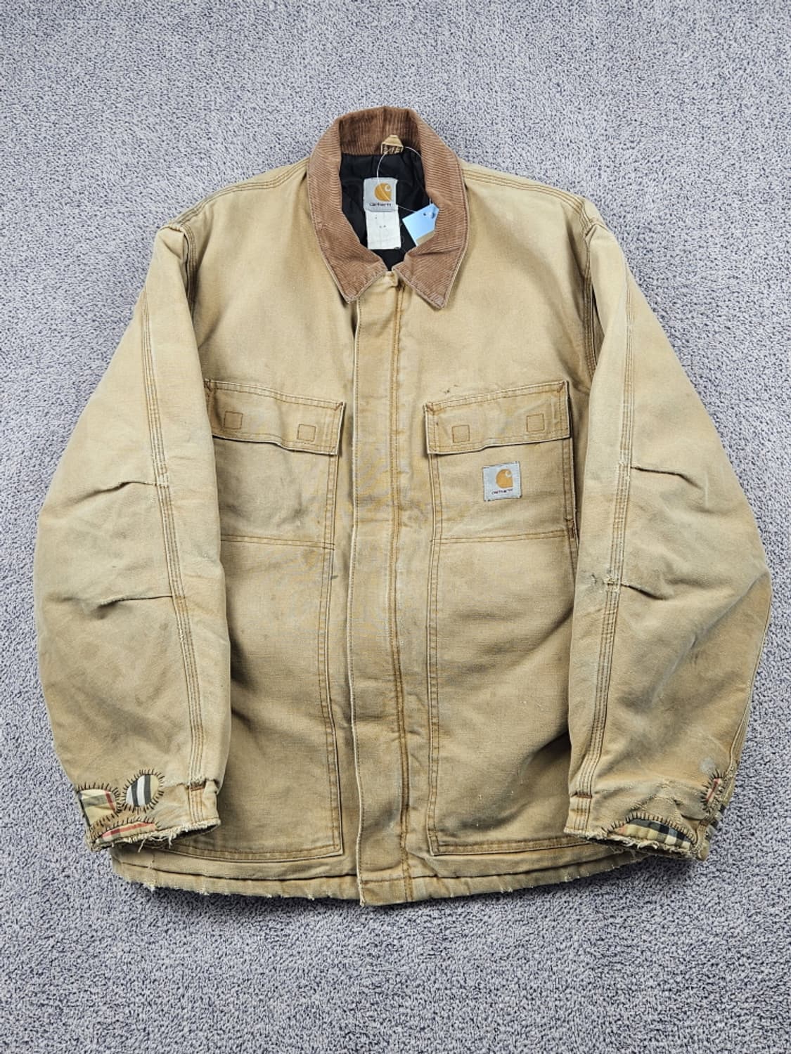 칼하트 버버리 리페어 캔버스 초어 워크 자켓 (상세설명참조)/ 10255 상품이미지2