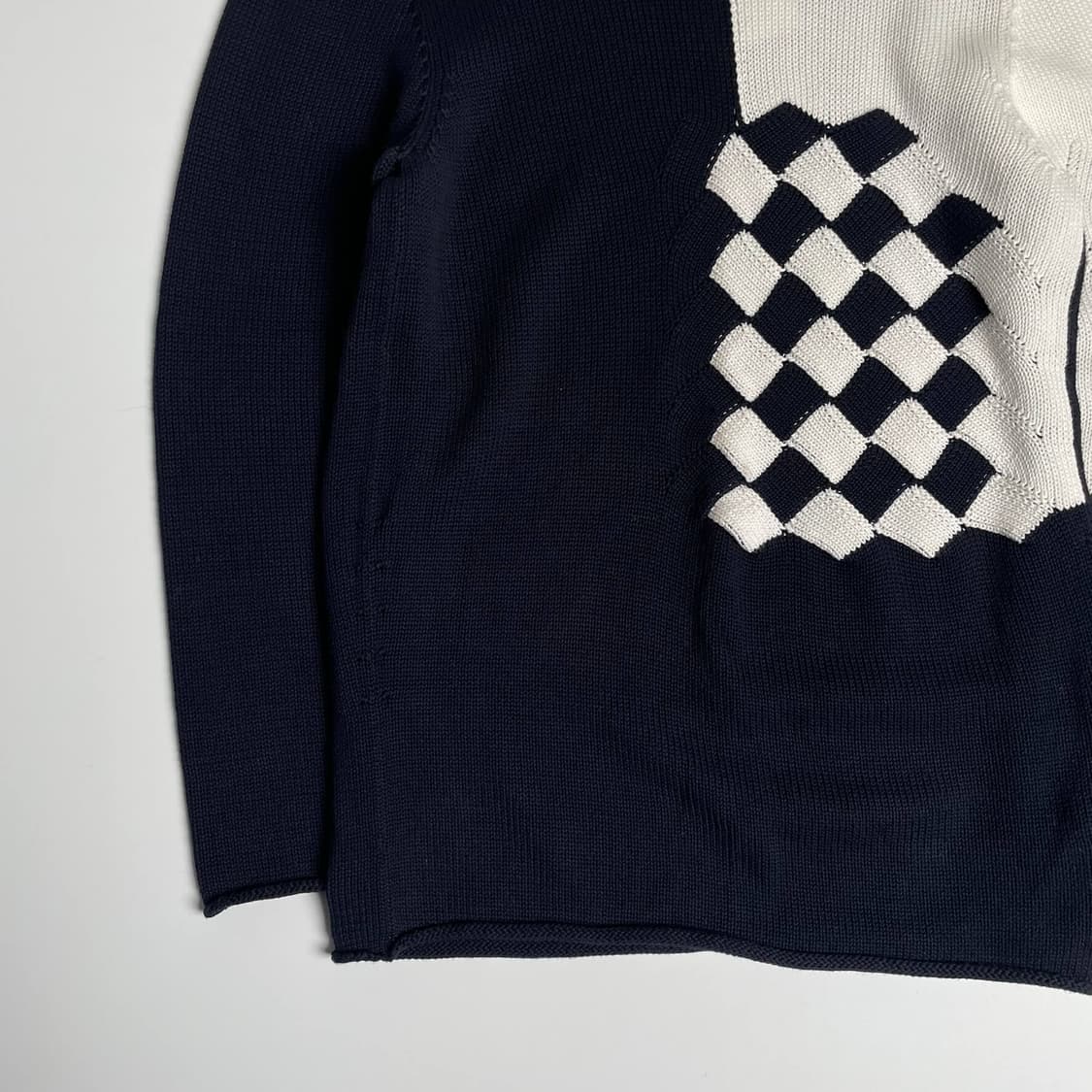 Emporio armani 체커보드 코튼 니트 상품이미지4