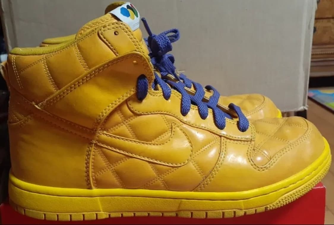 나이키 덩크 하이 슈프림 올림픽 옐로우 260 상품이미지3