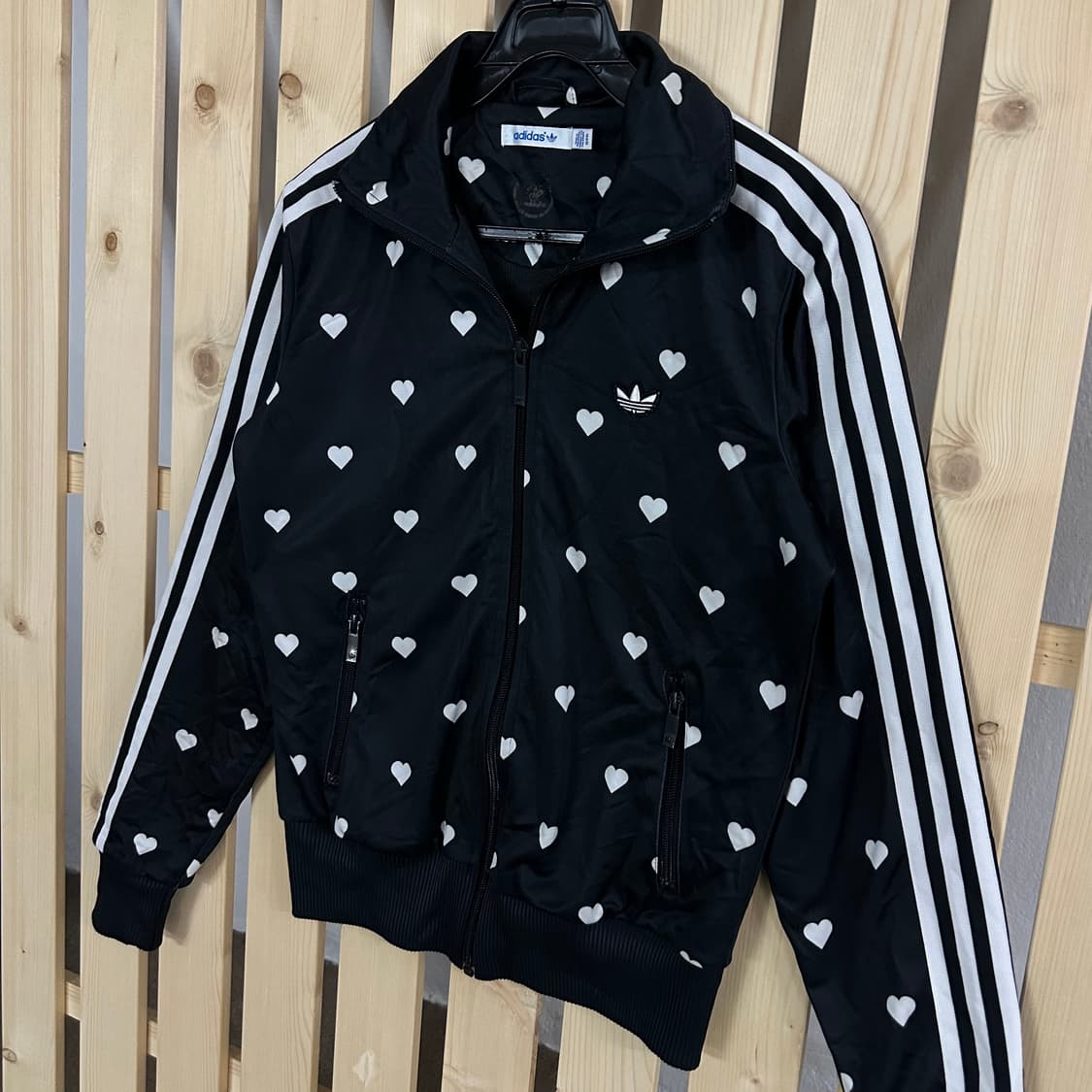 (S) 아디다스 파이어버드 하트 도트 블랙 져지 트랙탑 상품이미지2