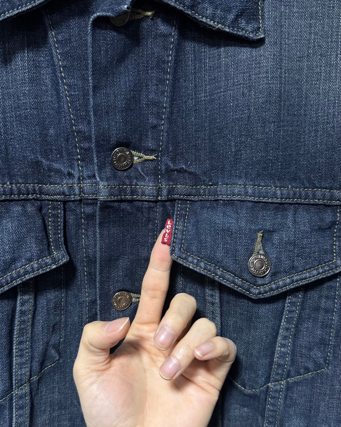 리바이스 중청 데님 워크 트러커 청 자켓 워싱 워시드 M 95 아메카지 상품이미지4
