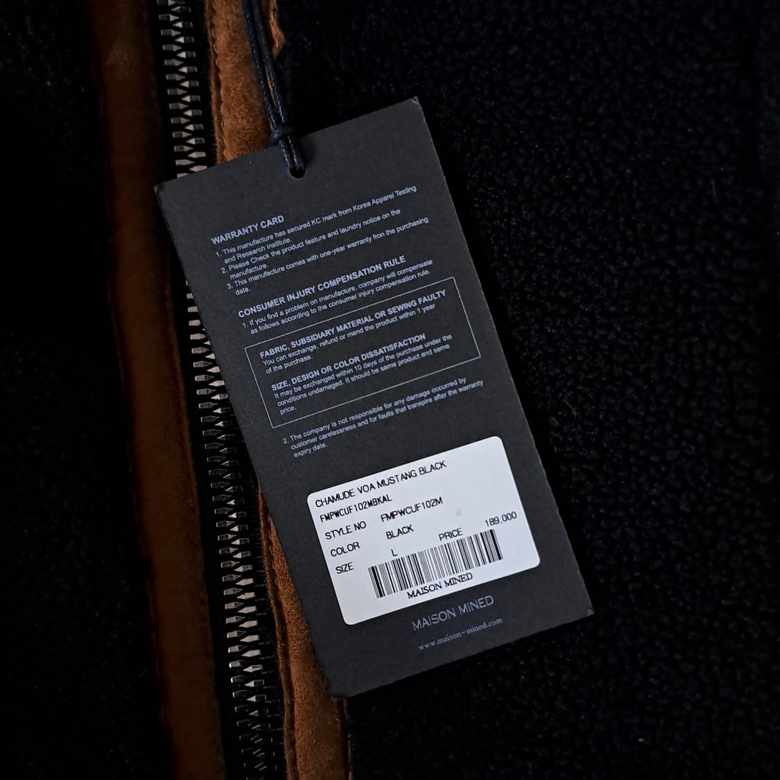(새제품) 메종미네드 VOA MUSTANG BLACK B149 상품이미지8