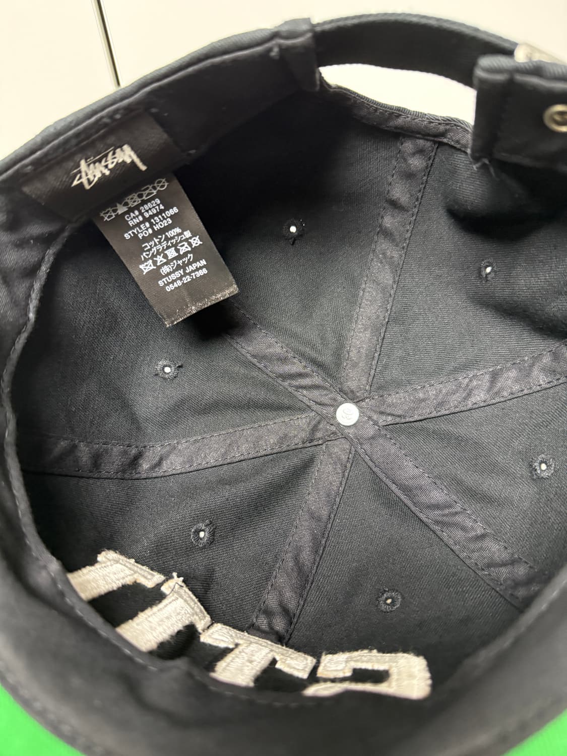 스투시 스투 아치 스트랩백 캡 블랙 판매합니다 상품이미지5