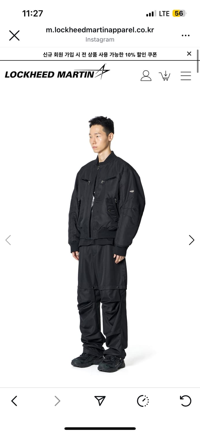 Four Zip Bomber Jacket MA-1 (BLACK) 상품이미지1