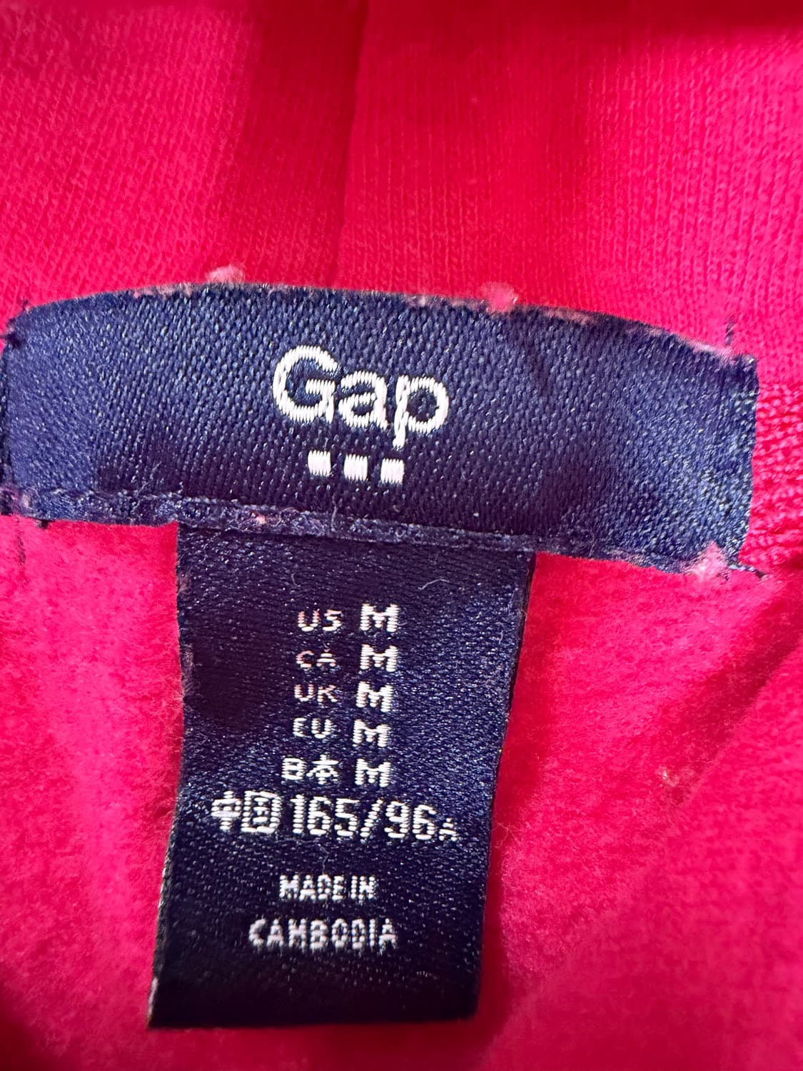 갭 핑크 후드집업 m 상품이미지3