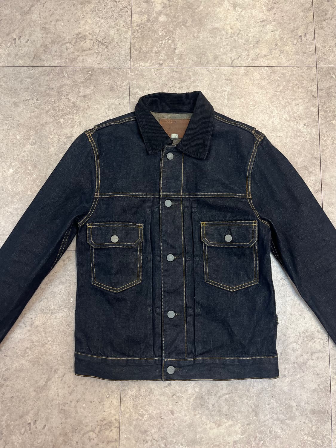 후아유 골덴 카라 데님 자켓 M #csz2992 상품이미지5