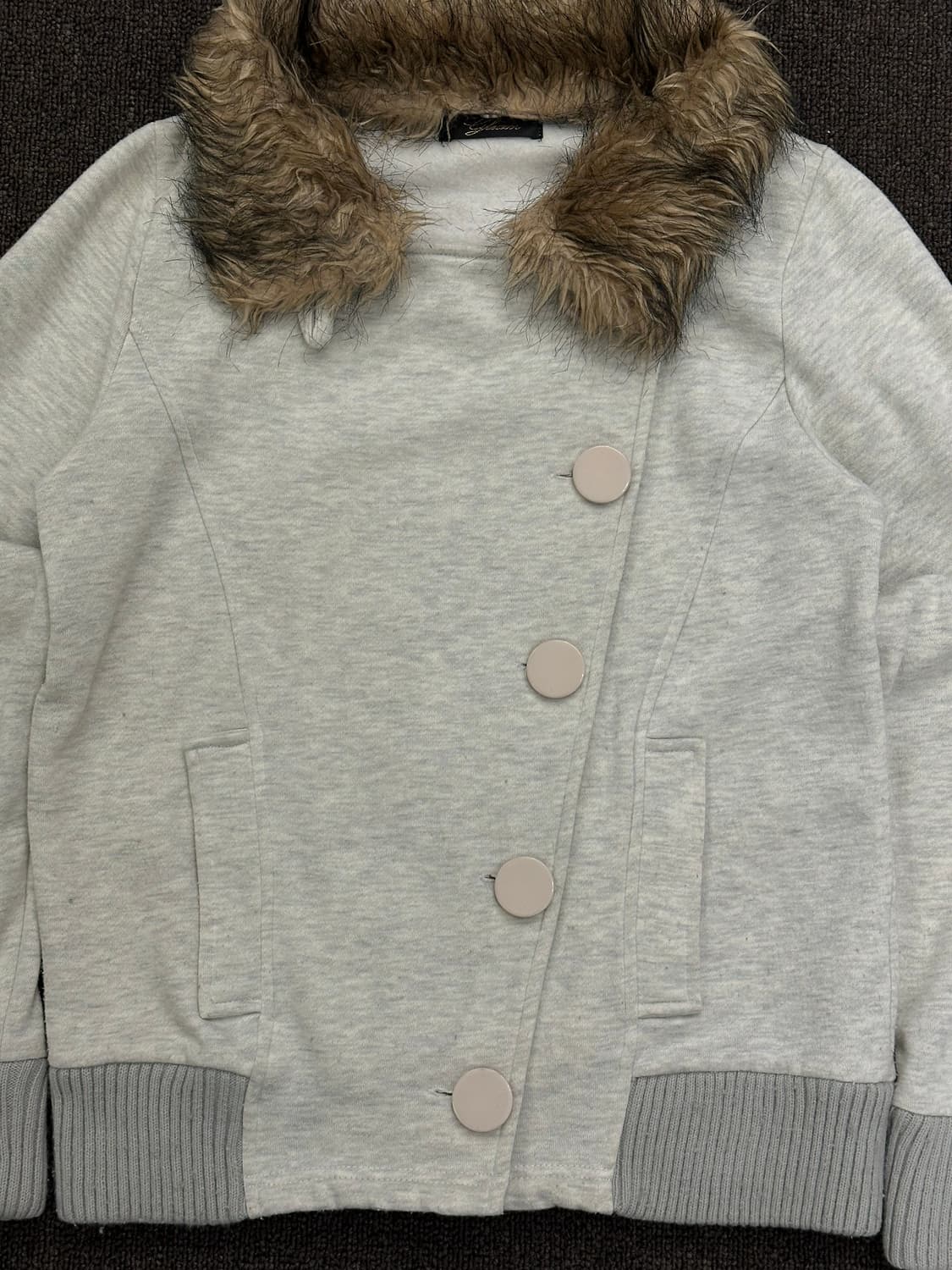 M)Japanese vintage 여성 퍼 가디건 상품이미지2