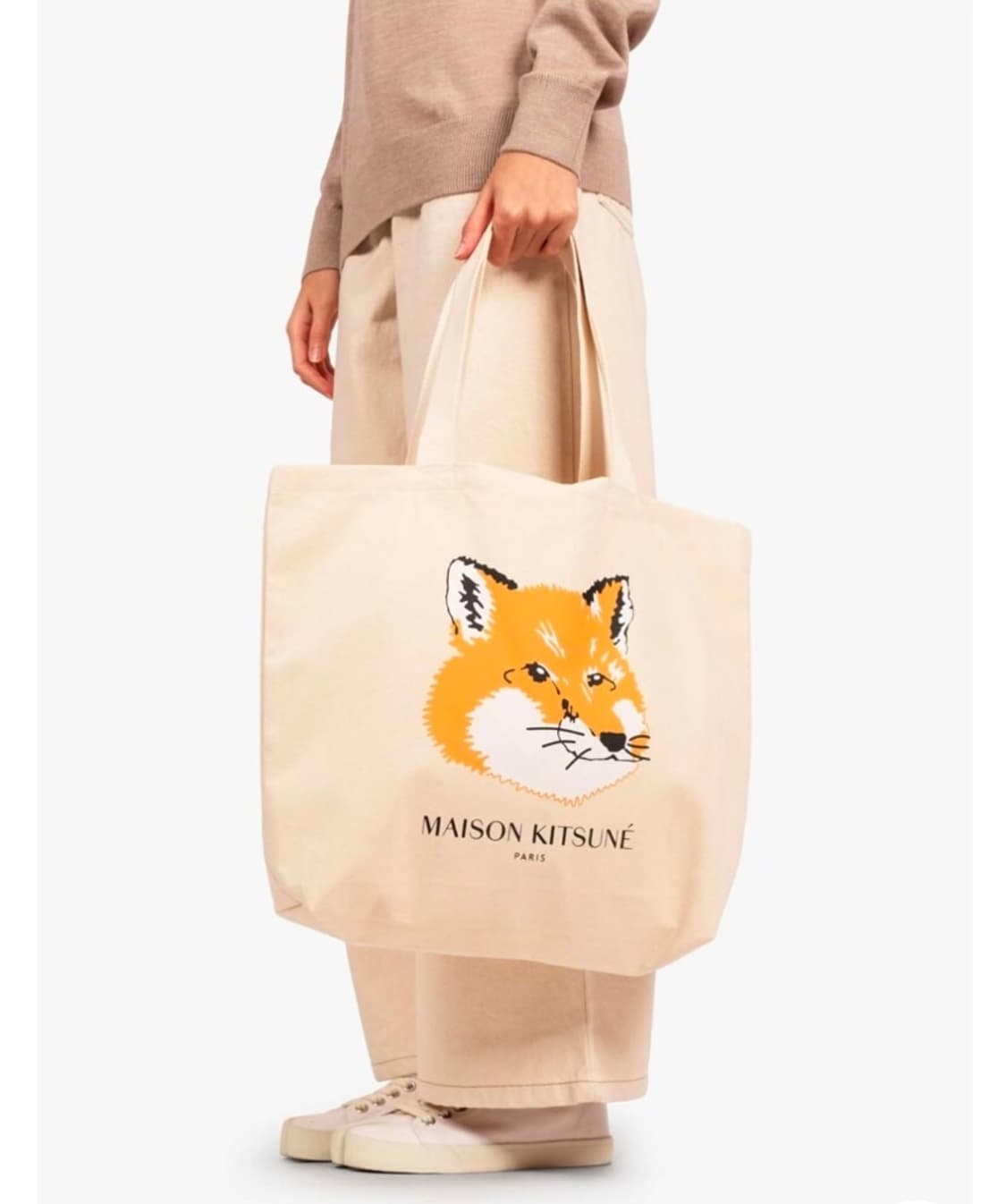메종키츠네 폭스헤드 토트백 에크루 상품이미지8