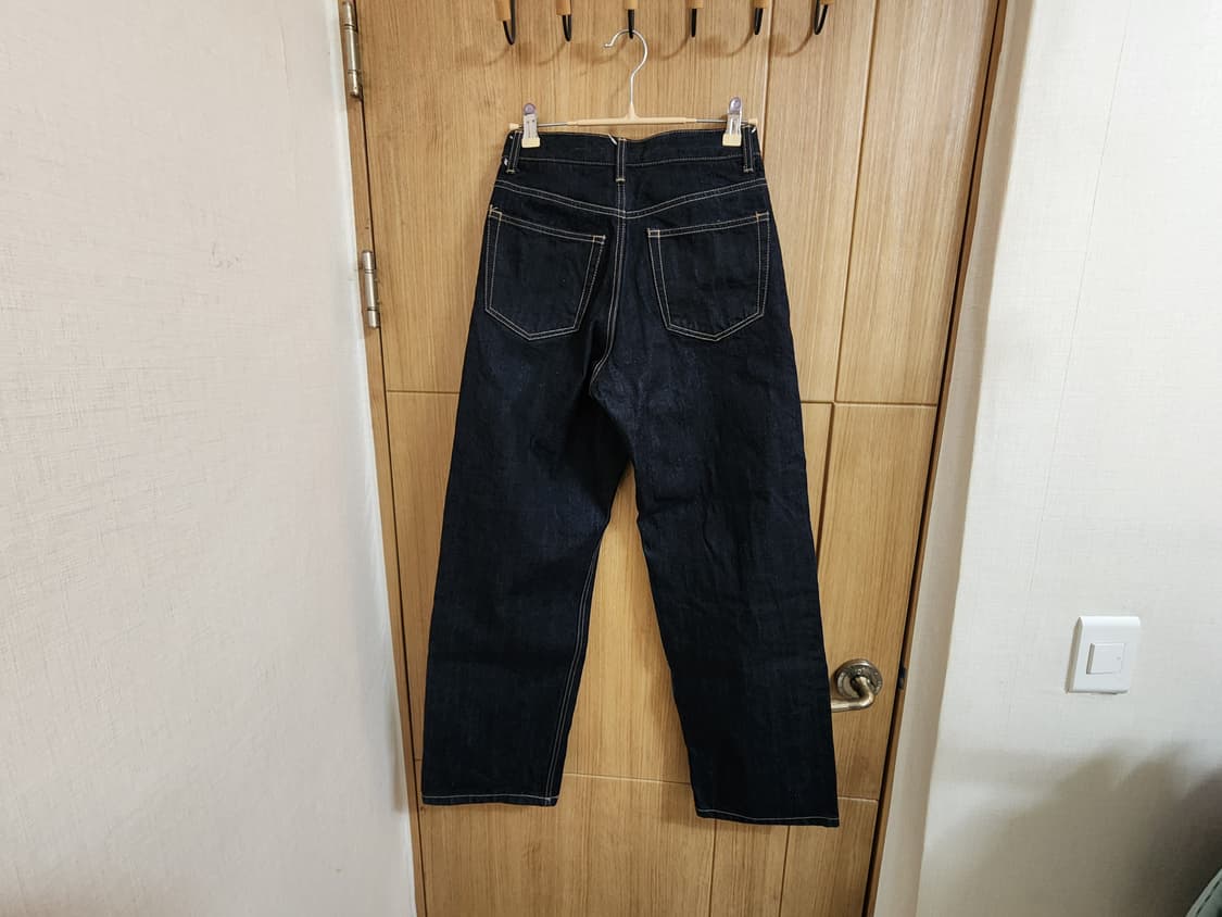 (26)무신사 셀비지 와이드 데님 팬츠 딥인디고 상품이미지4