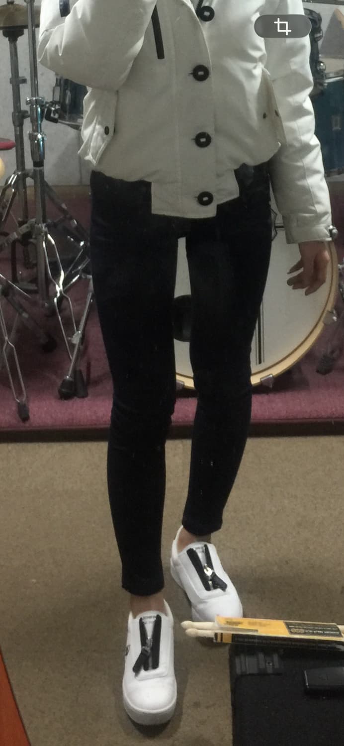 로우라이즈 진청데님팬츠 스키니진 블랙진 상품이미지6