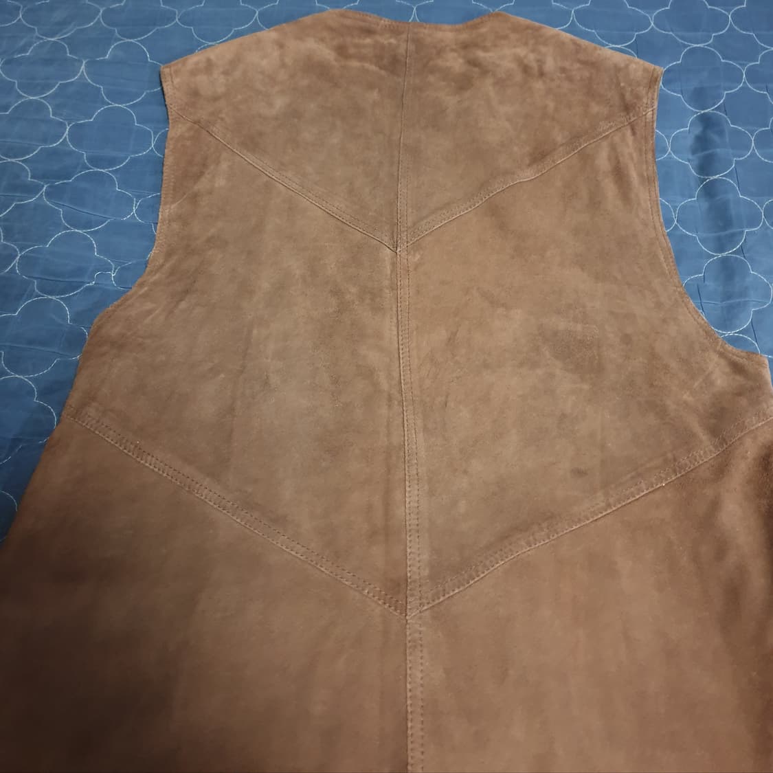 (빈티지) 레더패션컴퍼니 스페지알 레더 스웨이드 롱 베스트 브라운 (F) 상품이미지3