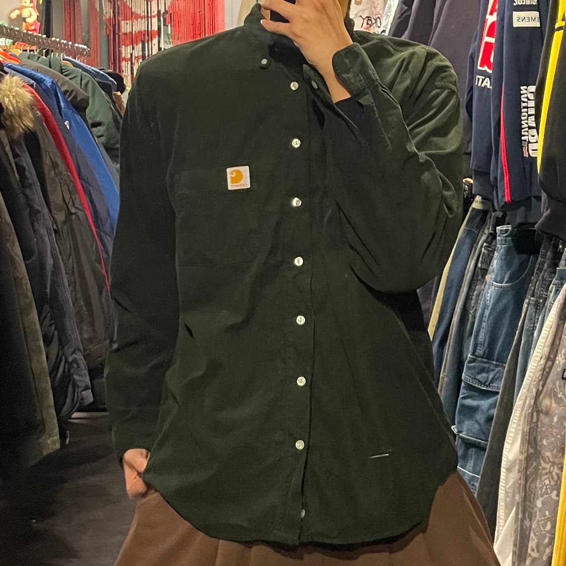 [IM] carhartt 칼하트 딥그린 코듀로이 셔츠 상품이미지2
