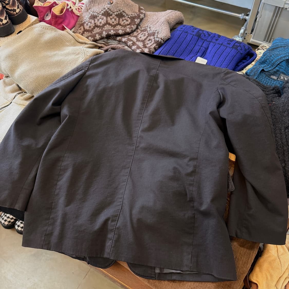 CP COMPANY 씨피컴퍼니 블랙 브라운 페이딩 블레이저 자켓 M L 상품이미지4