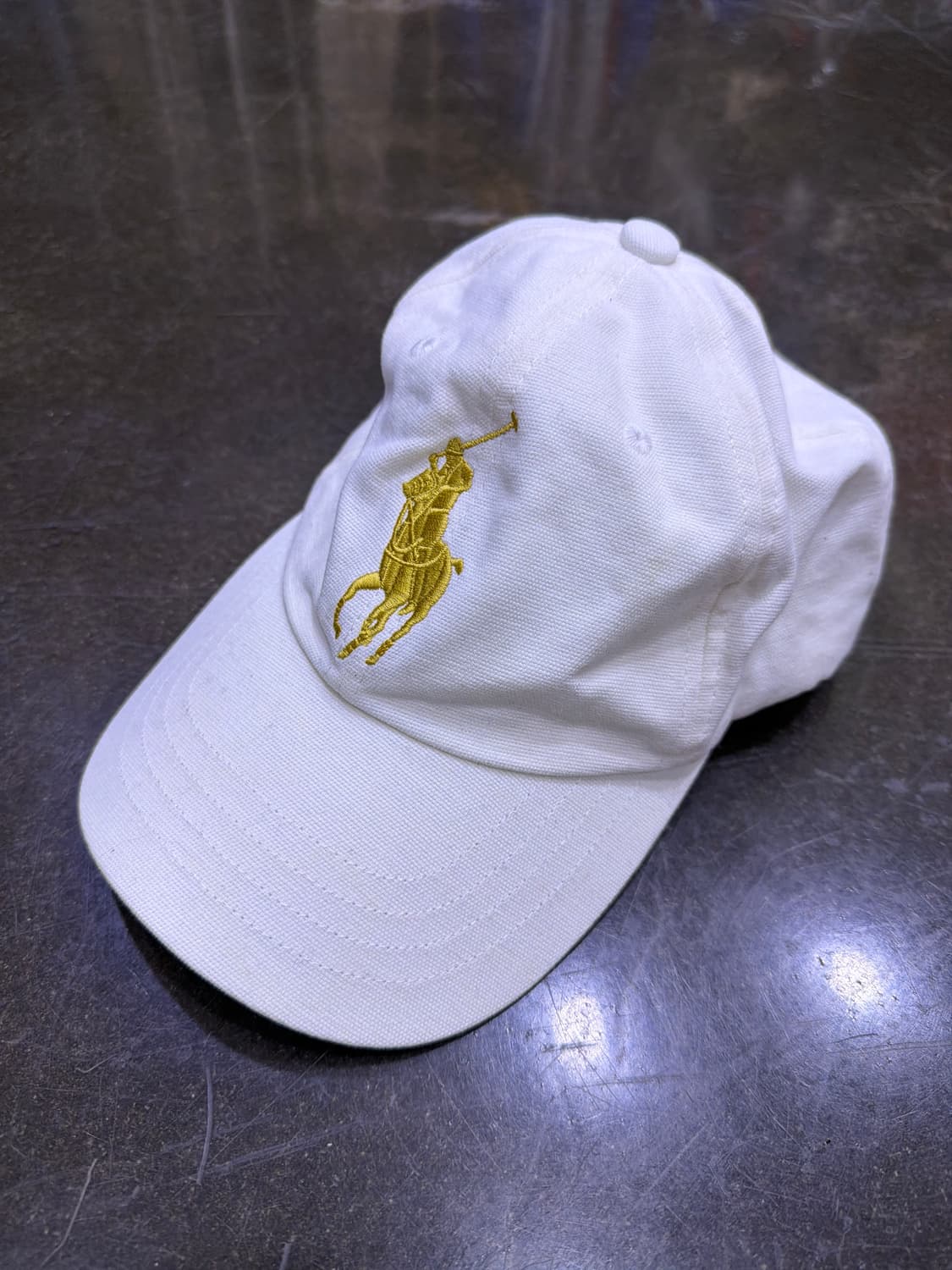 폴로 랄프로렌 빅포니 골드 자수 화이트 볼캡 상품이미지1