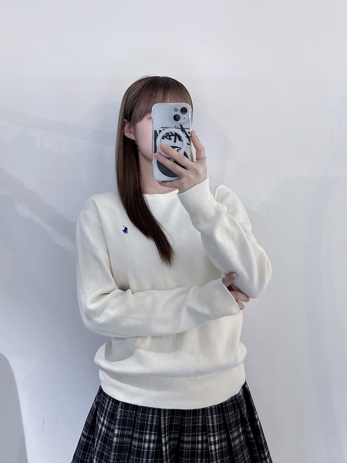 폴로랄프로렌 네이비포니 크림 니트 상품이미지3