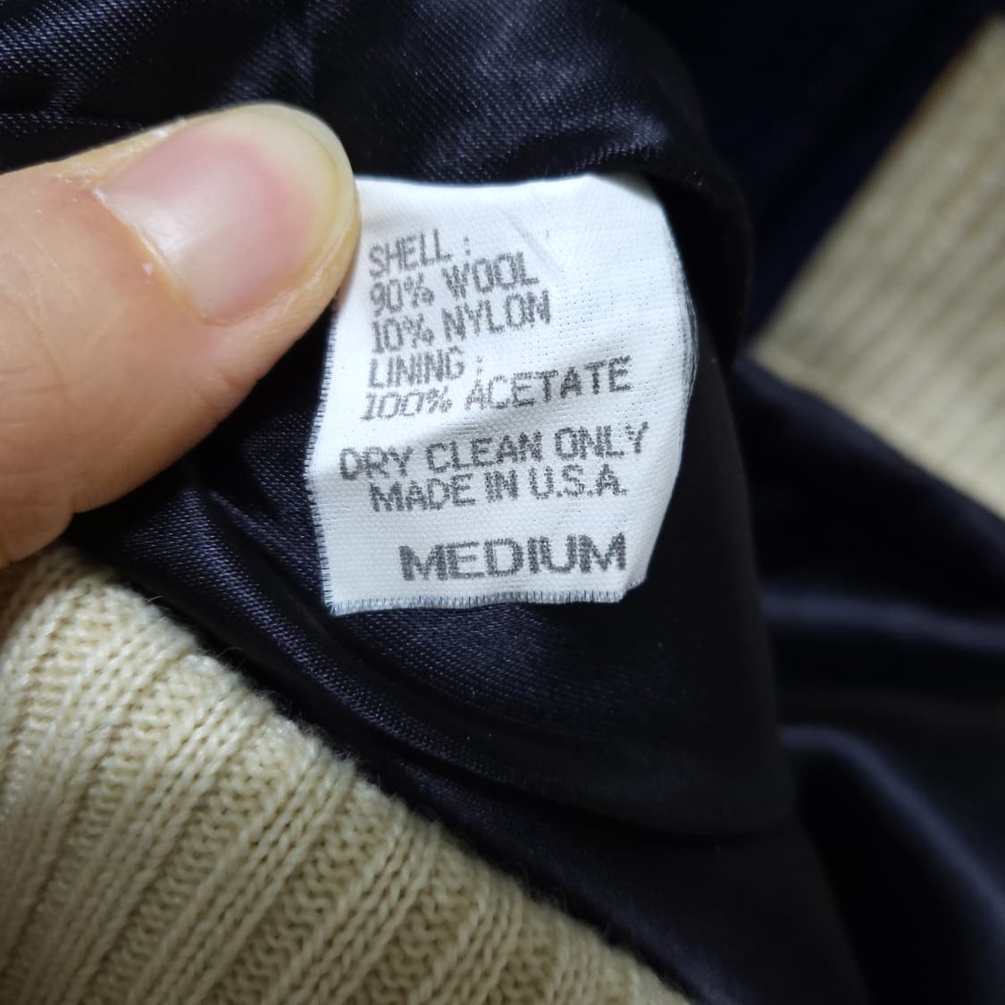 70-80년대 U.S.A 빈티지 울 붐버점퍼 M 뽀샤샤 상품이미지4