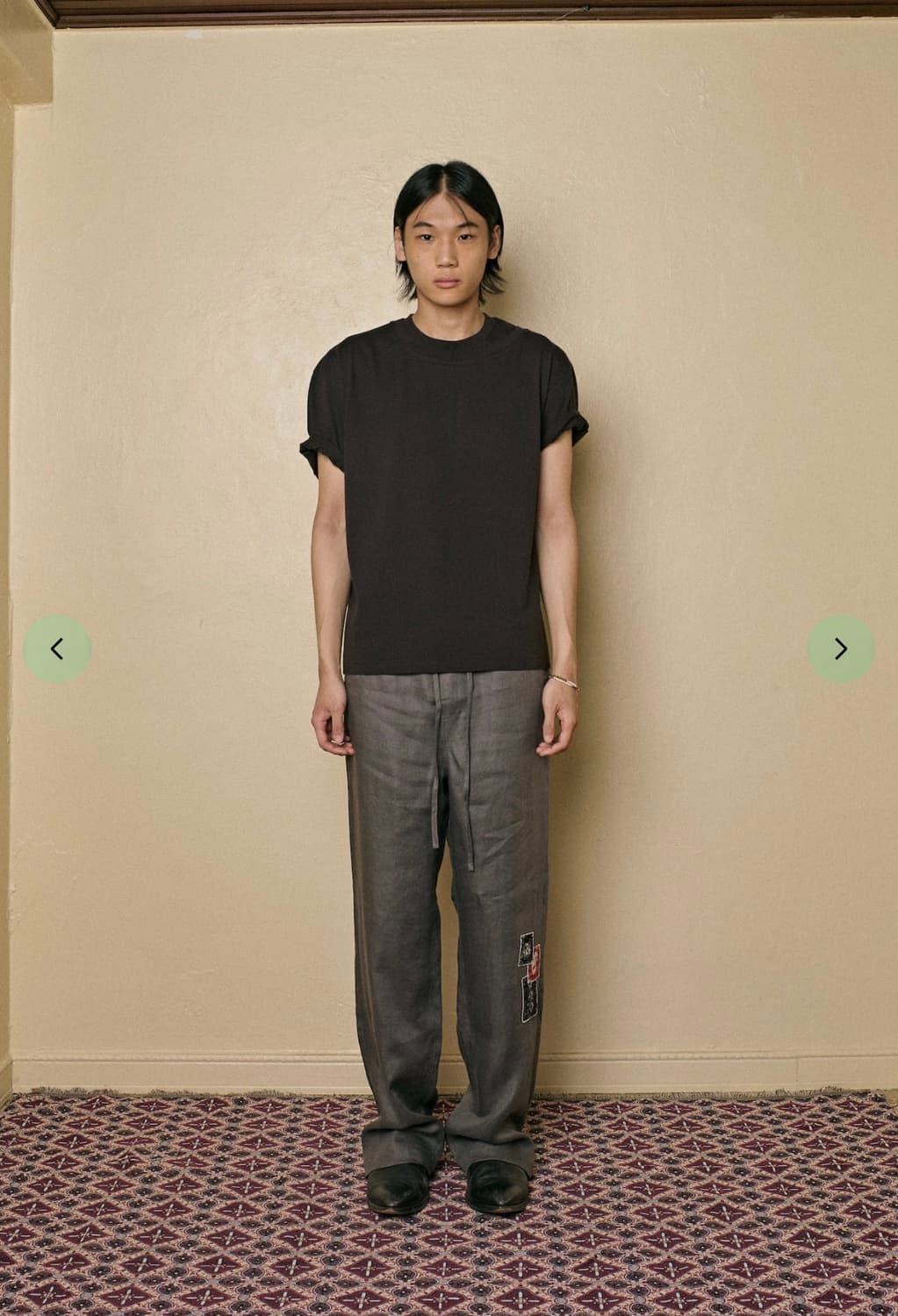 서피스에디션 DOUBLE NECK T-SHIRTS DARK BROWN 상품이미지3